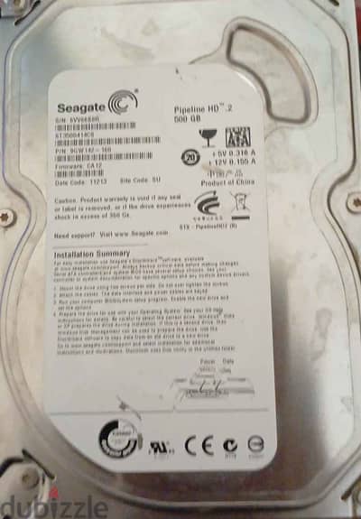 Seagate Hard disk 500GB Storage