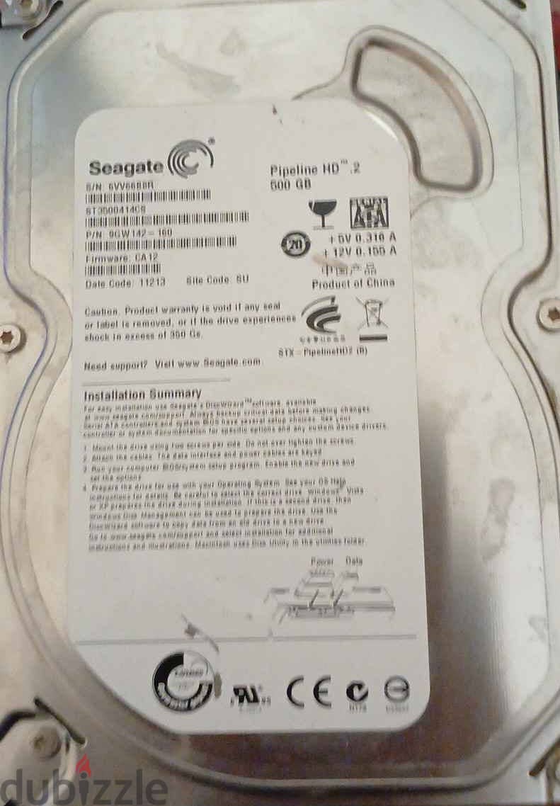 Seagate Hard disk 500GB Storage 0