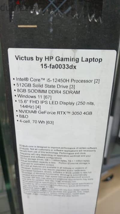 hp victus rtx3050 i5-12450 8 ram ssd512