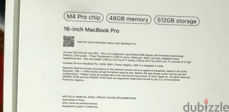 Mac Book pro m4 max 16inch 1tera 48GB Ram New sealed 1