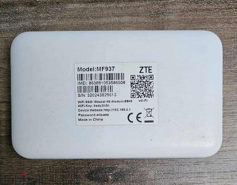 ZTE mifi router etisalat 1