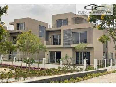 For sale, a modern twin house, 384 square meters, 4 rooms, in an excellent location inside Palm Hills, immediate receipt, at the lowest price in the m