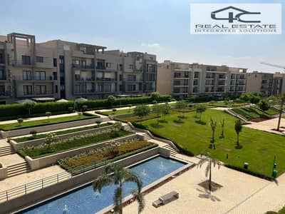 Apartment 182 m with garden 3 bedroom fully finished with Ac. s view land scape  for sale with down payment and instalment in fifth square compound