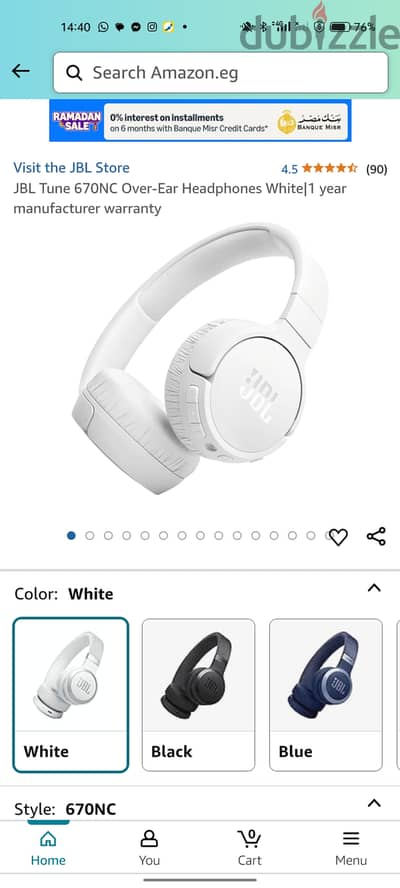 JBL tune 670 headphones