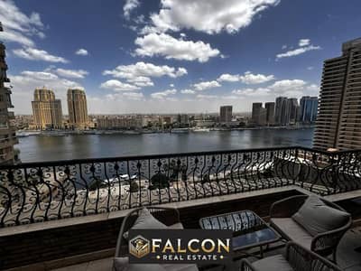 Apartment 430 meters on the Nile for sale, fully finished and with a panoramic view of the Nile directly in Maadi Nile Pearl Towers