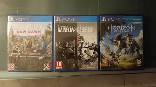 Horizon Zero Dawn - Rainbow six siege - Farcry new dawn ps4 games