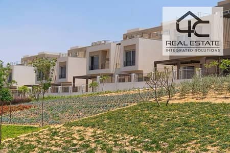 Town house corner on best view landscape in compound palm hills new cairo with lowest price available in market