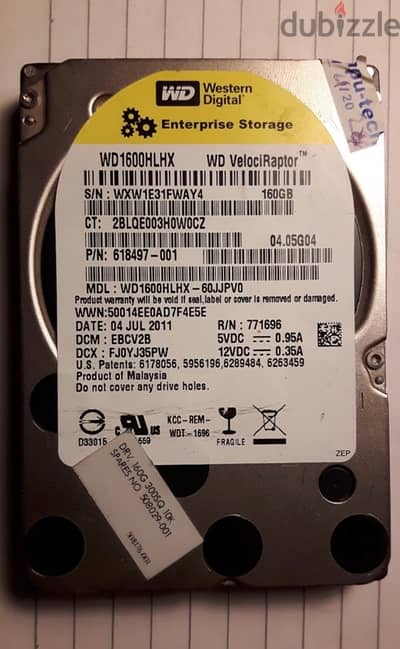 160GB WD Enterprise Hard disk