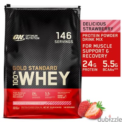 GOLD STANDARD® 100% Whey Protein - 10 lb (146 Servings) واي بروتين