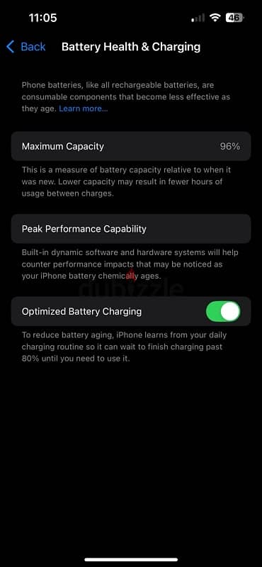 Iphone 13 128GB Battery health 96% 1