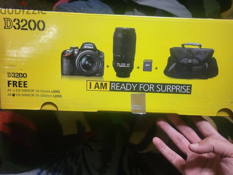 Nikon D3200 camera for sale + all original addons and bag 1