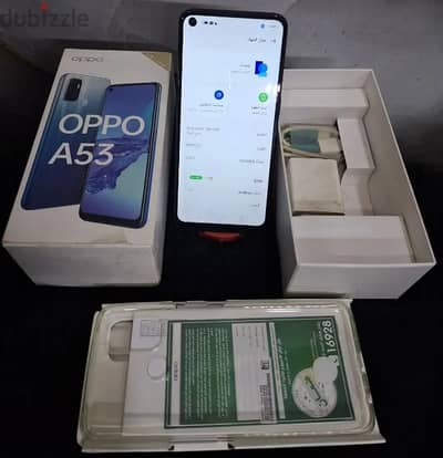 للبيع موبايل Oppo A53 مساحة 64 رام 4  حالة كسر زيزو