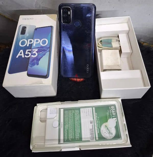 للبيع موبايل Oppo A53 مساحة 64 رام 4  حالة كسر زيزو 1