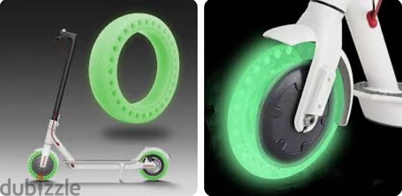 glowing tires for scooter اطارات (عجل ) مضيئة ليلا ل الاسكوتر 1