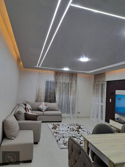 Furnished apartment for rent with special finishes, 99 meters, group 113, next to Gate 20 in Al-Rehab