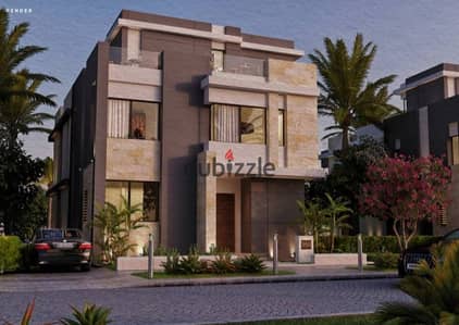 Townhouse villa for immediate delivery in 6th of October next to Al Gezira Club and Palm Hills in Tawny Hyde Park Compound