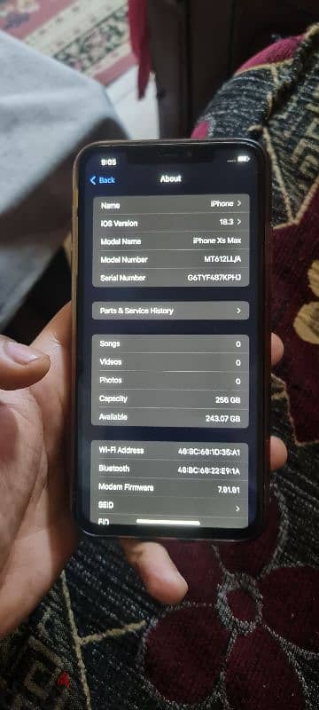 ايفون اكس اس ماكس ٢٥٦ جيجا 0