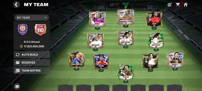 حساب فيفا موبيل ovr110