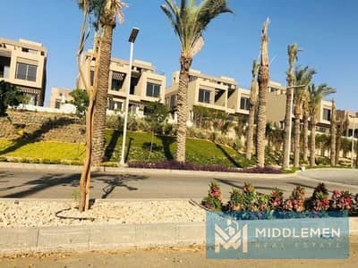 town house corner 227m prime location open view delivered , palm hills new cairo