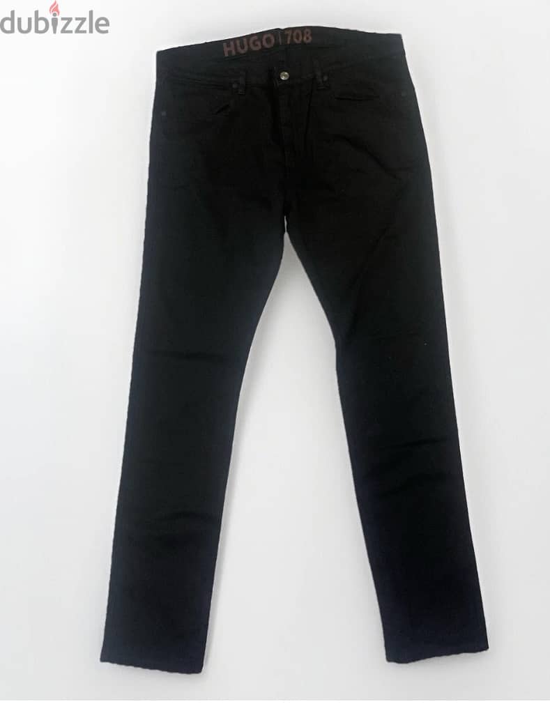 Hugo Black Jeans Size 36/32 Slim - بنطلون جينز هوجو أسود مقاس 36/32 0