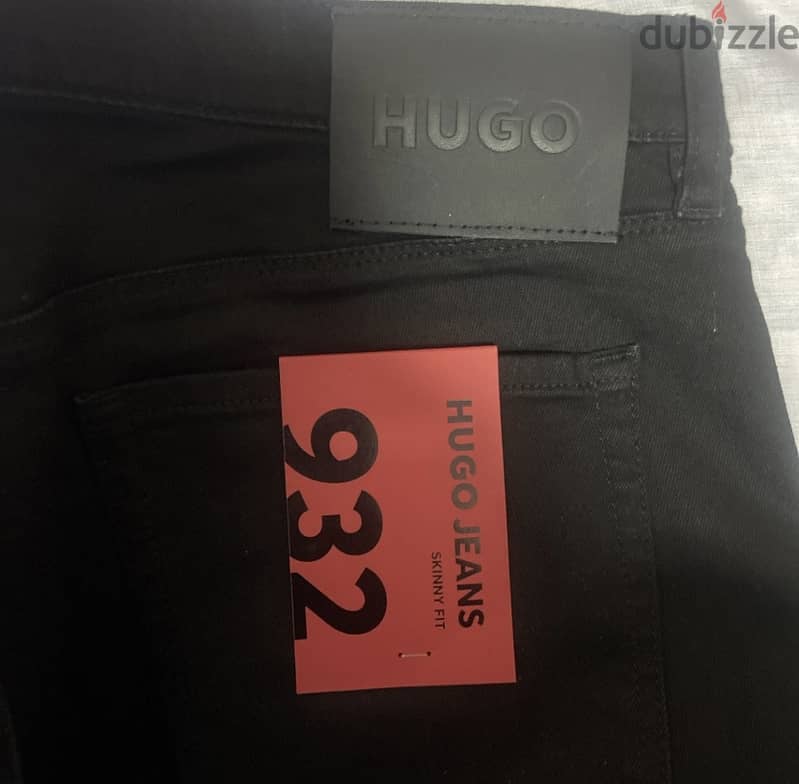 Hugo Black Jeans Size 36/32 Slim - بنطلون جينز هوجو أسود مقاس 36/32 2