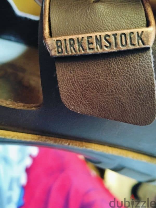 BIRKENSTOCK صندل جلد بني 1