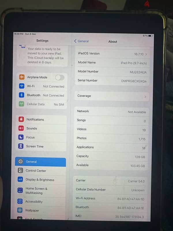 ipad ro 2016 128gb wifi+cellular 4