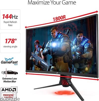 Asus ROG Strix XG32VQR Curved HDR Gaming Monitor 32inch WQHD 2560x1440