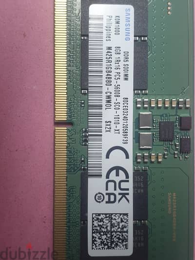 2 ram  8gb  Samsung  ddr5 5600mh