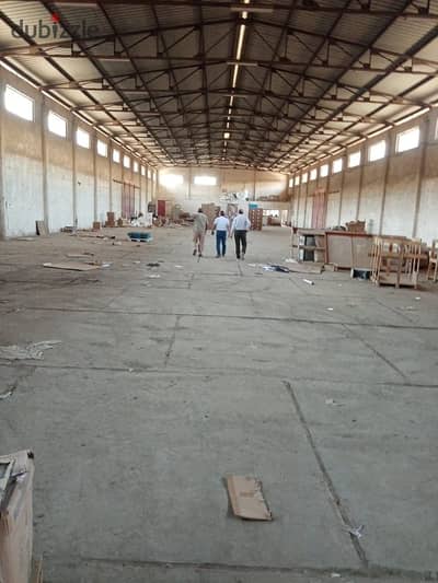 Factory for rent, area 5000 m, licensed for textile, 10th of Ramadan City, land area 8000 m