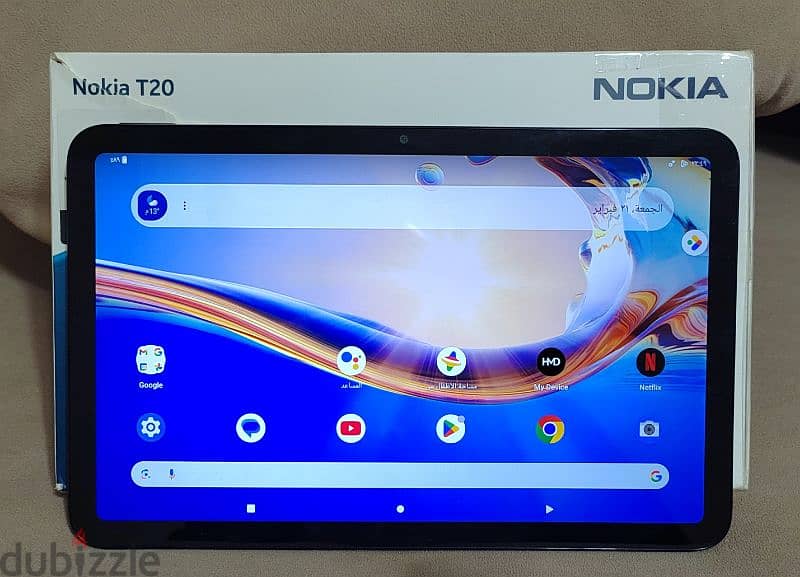 تابلت نوكيا Nokia T20 بحالة الجديد بمشتملاتة رامات 4 ذاكرة 64 2