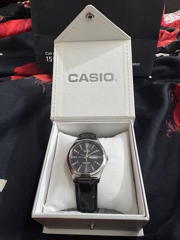 casio watch with leather strap 2