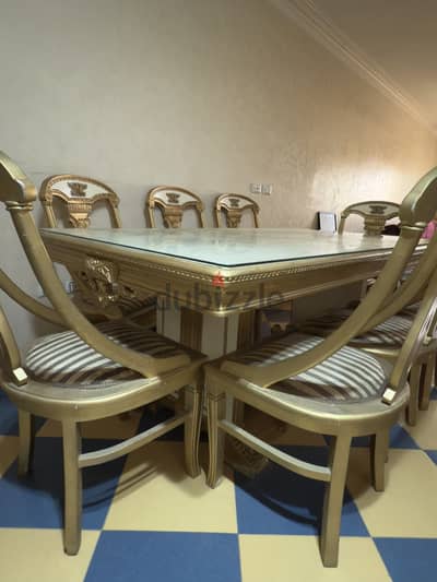 سفرة ٨ كراسي + نيش + بوفيه - Classic Dining table