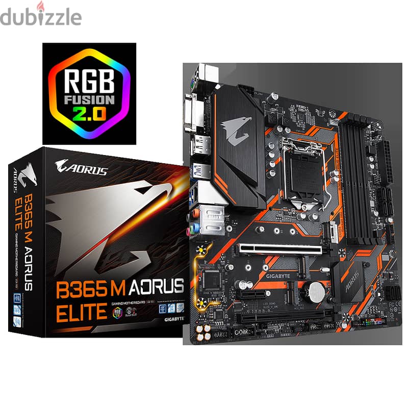 MOTHERBOARD GIGABYE B365M AOURUS ELITE+COREI3-9100F+16+16RAM 0