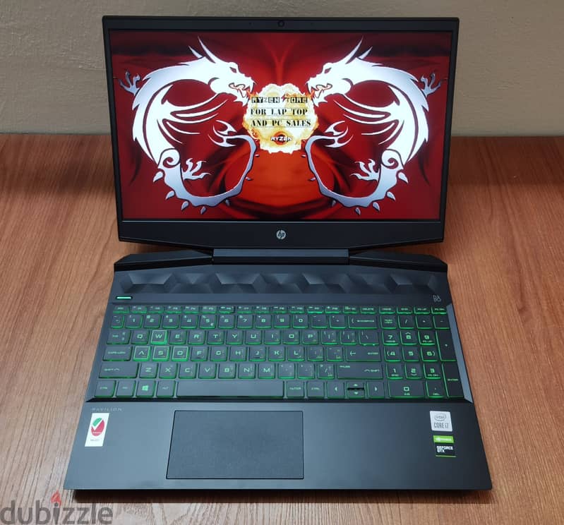 Hp Pavilion i7-10750H GTX 1650ti Gaming LapTop جيل عاشر 5