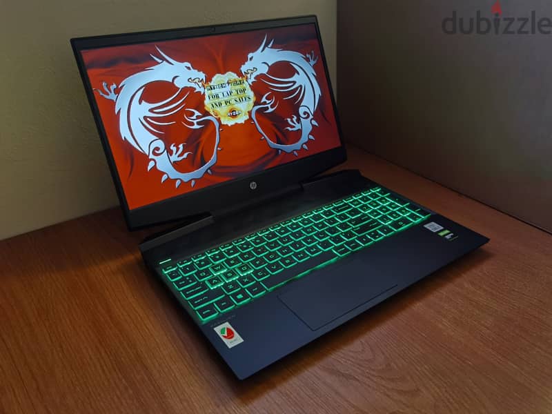 Hp Pavilion i7-10750H GTX 1650ti Gaming LapTop جيل عاشر 9