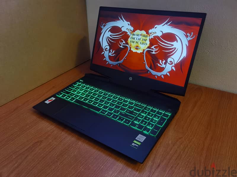 Hp Pavilion i7-10750H GTX 1650ti Gaming LapTop جيل عاشر 11