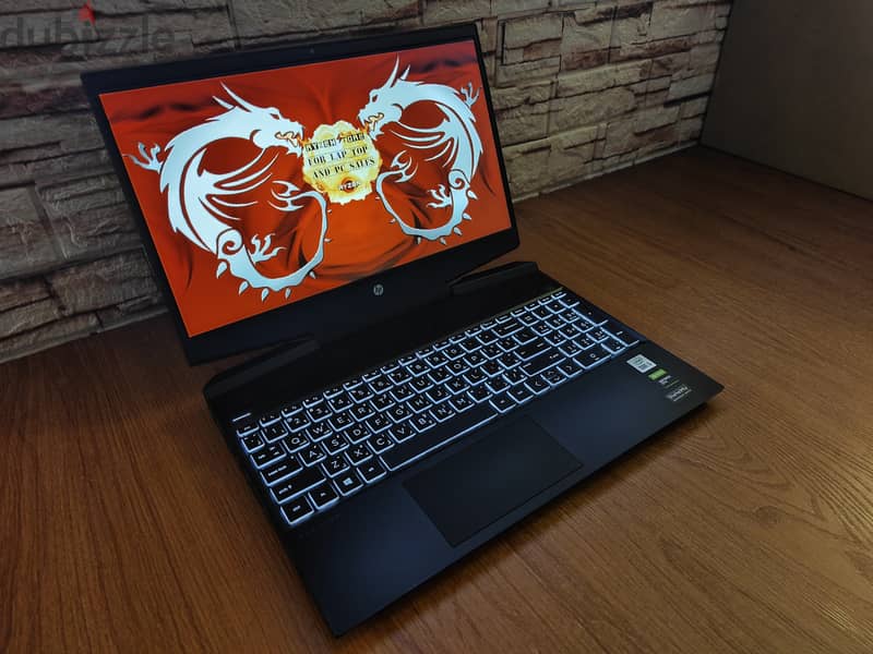 Hp Pavilion i5-10300H GTX 1650ti Gaming LapTop جيل عاشر 9