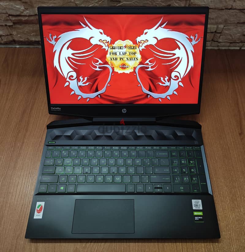 Hp Pavilion i7-10750H GTX 1650 Gaming LapTop جيل عاشر 4