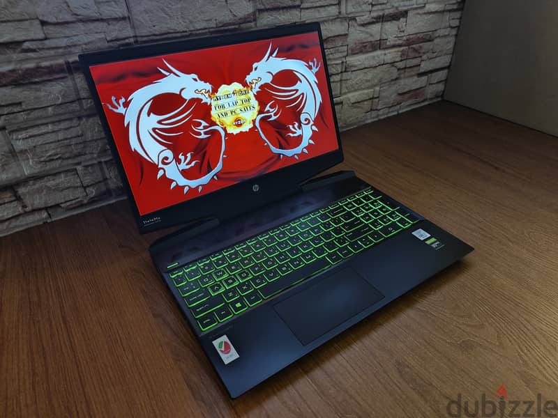 Hp Pavilion i7-10750H GTX 1650 Gaming LapTop جيل عاشر 9