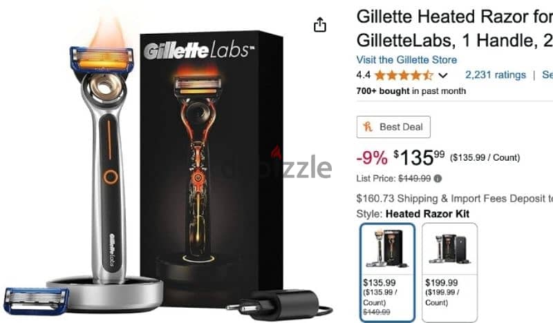 Gillette Heated Razor for Men, Starter Shave Kit by GilletteLabs 2