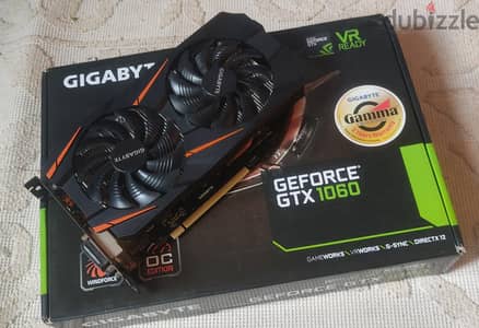 كارت شاشة  Gigabyte GTX 1060 3GB للبيع بحالة ممتازة بالعلبة والمتعلقات