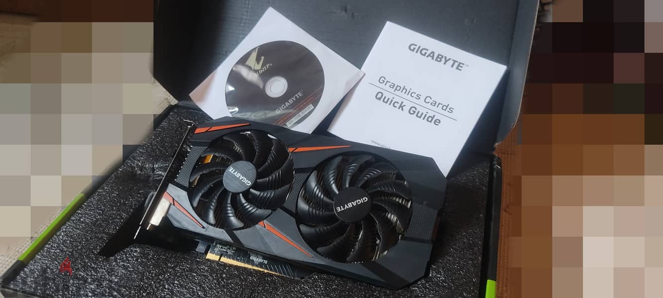 كارت شاشة  Gigabyte GTX 1060 3GB للبيع بحالة ممتازة بالعلبة والمتعلقات 1