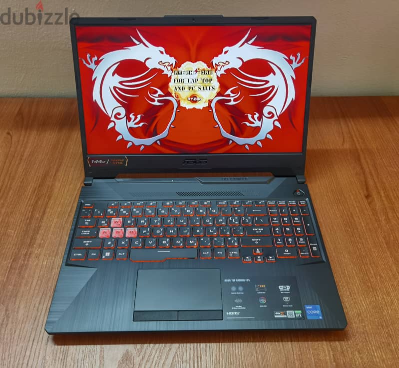 Asus Tuf Gaming RTX 3060 6gb intel i5-11400H gaming laptop 11 جيل 4