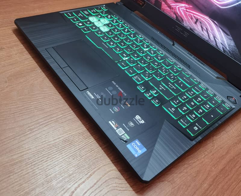 Asus Tuf Gaming RTX 3060 6gb intel i5-11400H gaming laptop 11 جيل 9