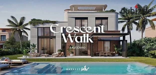 6-bedroom villa for sale in Crescent Walk Compound, with installments over 10 years, Crescent Walk