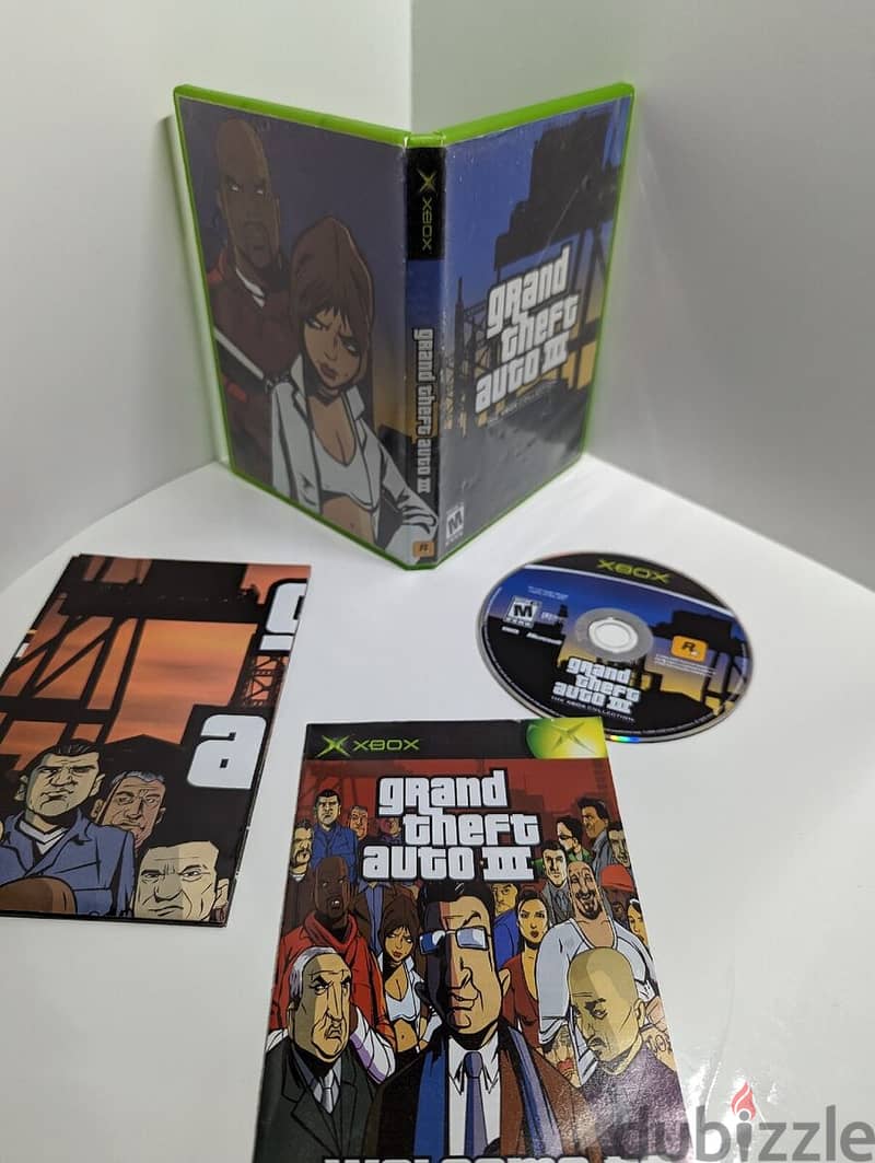 GTA III Game For Console Xbox Original Complete + Poster أسطوانة أصلية 1