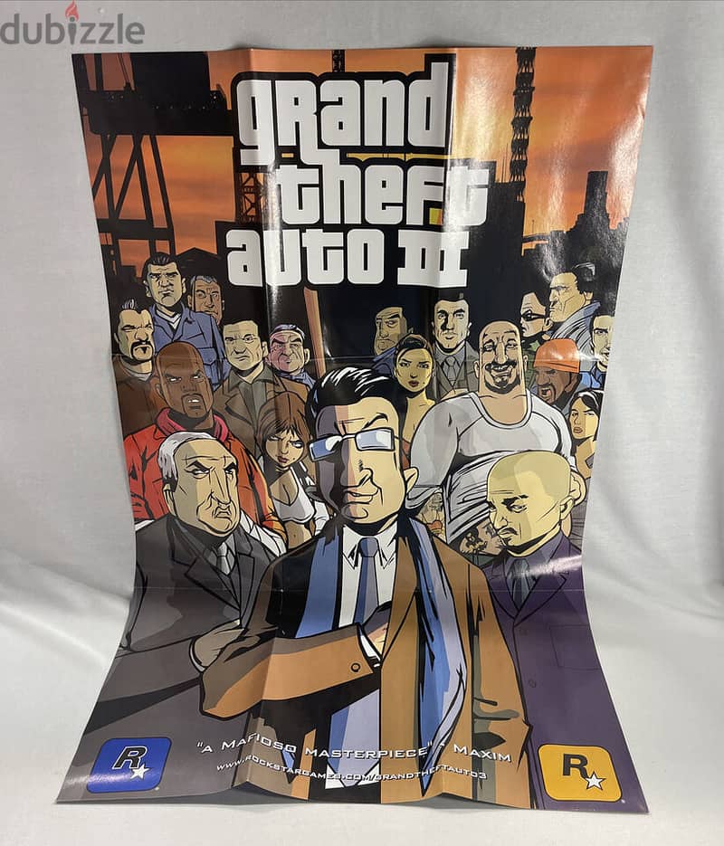 GTA III Game For Console Xbox Original Complete + Poster أسطوانة أصلية 4