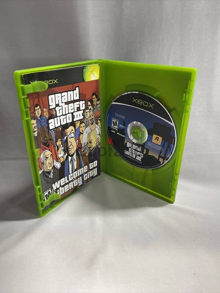 GTA III Game For Console Xbox Original Complete + Poster أسطوانة أصلية 5