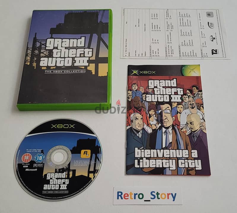 GTA III Game For Console Xbox Original Complete + Poster أسطوانة أصلية 9